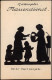 Scherenschnitt Schattenschnitt Nationaler Frauendienst Essensausgabe 1915 - Silhouetkaarten