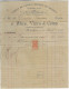 Brazil 1907 Invoice Bag Factory Guava Jam Warehouse Alves Vieira & Co Rio De Janeiro Pacific Watermark Tax Stamp 300 Rs - Briefe U. Dokumente