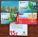 5 Pcs Prepaid Phone Card  Used - Collezioni