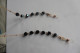 Cordon Chaine à Lunettes En Métal Doré Et Cristaux Noir Irisé à Reflets Aurore Boréale - Necklaces/Chains