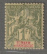 Sainte Marie De Madagascar - N°13 * (1894) 1fr Olive - Unused Stamps