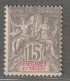 Sénégambie Et Niger - N°6 * (1903) 15c Gris - Neufs