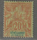 Sénégambie Et Niger - N°7 * (1903) 20c Brique Sur Vert - Neufs