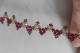 Neuf - Parure Collier & Bracelet Perles à Facettes Cristaux Rouge Grenat Mordoré - Fait Main - Halsketten