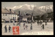 74 - SALLANCHES - LA PLACE ET LE MONT-BLANC - CARTE COLORISEE - Sallanches