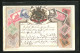Lithographie Briefmarken Von Deutschland Verschiedener Werte, Wappen Mit Löwen Und Krone  - Briefmarken (Abbildungen)
