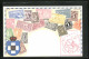 Präge-Lithographie Briefmarken Von Griechenland Verschiedener Werte, Landkarte Des Landes Südlich Der Türkei, Wappen  - Francobolli (rappresentazioni)