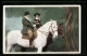 Künstler-AK Elegantes Paar Beim Ausritt  - Paardensport