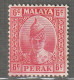 MALAYSIA - PERAK - N°60  ** (1938-41) Sultan Iskandar Shah : 6c Rouge - Perak
