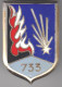 733° Cmu. 733° Compagnie De Munitions. émail Grand Feu. Drago.1789. - Armée De Terre