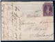 New Zealand 1867 3d Deep Mauve FFQ Chalon - Wmk. Large Star - On Part Cover To Ennis, Ireland - Lettres & Documents