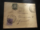 Lettre De Zaragoza Pour Grenoble (France ) 1910. Taxée En France 20c. - Covers & Documents