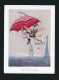 Grand CHROMO Galeries Lafayette Raphaël  Tuck Illustration Luda   Aviation Avion  Tour Eiffel Vers L'inconnu - Autres & Non Classés