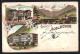 Lithographie Adelboden, Ortsansicht, Kurhaus Und Hotel  - Adelboden