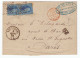 Belgique Lettre De 1865 Avec 2 Timbres Ph. De Buck Agent De Change 47 Rue Royale Bruxelles Pour Paris - 1863-1864 Médaillons (13/16)