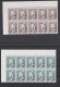 Groenland, N° 260/1 Surchargés En Bloc De 10, Neufs ** - Unused Stamps