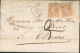 1869 -  LAC  2 X1 Y&T N° 28A Oblit Etoile De Paris - Taxée Affranchissement Insuffisant Pour (Anvers Belgique) - 1859-1959 Lettres & Documents