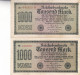 REICHSBANKNOTE 10000 LOT DE 2 BILLETS - Other & Unclassified