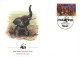 FDC Uganda/WWF Protected Elephant 1991 - Eléphants