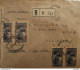 Liban ,Lebanon 1945 REGISTER MAIL BEYROUTH TO NEW YORK +ERROR OVERPRINTED CONTROLE - Líbano