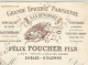 PO / FACTURE Ancienne 1910 /19  GRANDE EPICERIE PARISIENNE FELIX FOUCHER  SABLES-D'OLONNE - Alimentaire