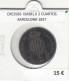 CRE3583 MONEDA ESPAÑA ISABEL II 3 CUARTOS BARCELONA 1837 - Andere & Zonder Classificatie