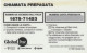 PREPAID PHONE CARD ITALIA GLOBAL ONE (E78.9.2 - [2] Handy-, Prepaid- Und Aufladkarten