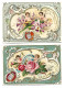 S 475, Liebig 6 Cards, Fleurs Et Amour ( 2 Cards Has Some Spots At The Back) - Liebig