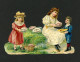 Chromo Découpi Chocolat Poulain  Enfants Chasse Aux Oeufs De Pâques    12 X 8 Cm - Motif 'Pâques'