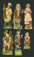 6 Chromos Découpis  Personnages 12,5 X 3,5 Cm - Other & Unclassified