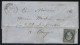 France - Yvert N° 10 Bleu Verdatre TTB Seul Sur LaC OR Le Bouchage Obl PC 2157 Morestel Pour Bourgoin - 02/06/1854 - 1852 Louis-Napoleon