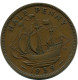 HALF PENNY 1939 UK GROßBRITANNIEN GREAT BRITAIN Münze #BA973.D.A - C. 1/2 Penny