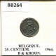 25 CENTIMES 1964 Französisch Text BELGIEN BELGIUM Münze #BB264.D.A - 25 Cent