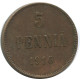 5 PENNIA 1916 FINLANDIA FINLAND Moneda RUSIA RUSSIA EMPIRE #AB254.5.E.A - Finlande
