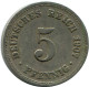 5 PFENNIG 1907 A ALEMANIA Moneda GERMANY #DB243.E.A - 5 Pfennig