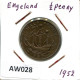 HALF PENNY 1952 UK GROßBRITANNIEN GREAT BRITAIN Münze #AW028.D.A - C. 1/2 Penny