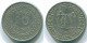 10 CENTS 1962 SURINAME NÉERLANDAIS NETHERLANDS Nickel Colonial Pièce #S13179.F.A - Suriname 1975 - ...