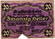 20 HELLER 1920 Stadt Wien Österreich Notgeld Papiergeld Banknote #PL569 - [11] Local Banknote Issues