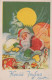 PAPÁ NOEL Feliz Año Navidad Vintage Tarjeta Postal CPSMPF #PKG367.ES - Santa Claus