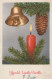 Feliz Año Navidad CAMPANA Vintage Tarjeta Postal CPSMPF #PKD686.ES - New Year