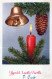 Feliz Año Navidad CAMPANA Vintage Tarjeta Postal CPSMPF #PKD686.ES - New Year