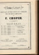 Partitions Musicales. Chopin F. Œuvres Complètes Pour Piano. Premier Volume : Valses, Nocturnes, Mazurkas, Polonaises. N - A-C