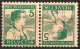 RARE !! Schweiz Suisse PRO JUVENTUTE 1915: Kehrdruck Tete-bêche Zu K11 Mi K9 * Falz Trace MLH (Zu CHF 200.00 - 50%) - Kopstaande