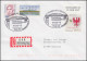 1941 Hochwasserhilfe MiF R-Brief S-R-Z Hochwasserhilfe Frankfurt/Oder 19.8.1997 - R- & V- Labels