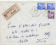 36821# ALGERIE LETTRE RECOMMANDE Obl BOUGAINVILLE ORLEANSVILLE 1968 Pour METZ MOSELLE - Algerien (1962-...)