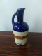 Vintage Mini Liqueur Jug, "Curacao Orange Dolfi", 1/16 Pint Size, Cobalt Blue And Stoneware, France, 1950's - Spiritus