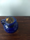 Vintage Mini Liqueur Jug, "Curacao Orange Dolfi", 1/16 Pint Size, Cobalt Blue And Stoneware, France, 1950's - Spiritus