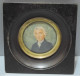 -PORTRAIT MINIATURE HOMME XVIII Signé A.G 1797  Sous Verre Tour Bronze Ciselé    E - Other & Unclassified