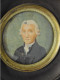 Delcampe - -PORTRAIT MINIATURE HOMME XVIII Signé A.G 1797  Sous Verre Tour Bronze Ciselé    E - Other & Unclassified