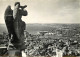 13 - Marseille - Basilique Notre-Dame De La Garde - Un Ange De La Plateforme De La Tour (œuvre De Lequesne) - Vue Du Por - Notre-Dame De La Garde, Aufzug Und Marienfigur